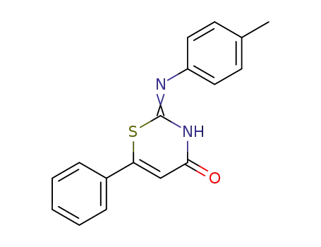 6-Phenyl-2-[(E)-p-tolylimino]-2,3-dihydro-[1,3]thiazin-4-one