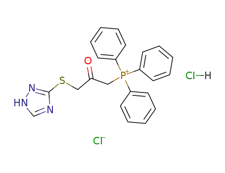 3-<3-(2-Oxopropyl)thio><1,2,4>triazolyltriphenylphosphonium chloride hydrochloride