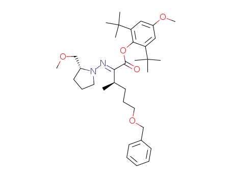 (R)-6-Benzyloxy-2-[(E)-(R)-2-methoxymethyl-pyrrolidin-1-ylimino]-3-methyl-hexanoic acid 2,6-di-tert-butyl-4-methoxy-phenyl ester