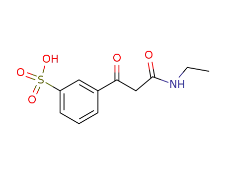 Molecular Structure of 103383-39-7 (3-(2-Ethylcarbamoyl-acetyl)-benzenesulfonic acid)