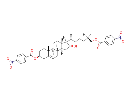 Molecular Structure of 113917-66-1 ((25S)-3β,26-bis-p-nitrobenzoyloxycholest-5-en-16β-ol)