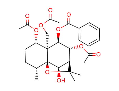 Benzoic acid (1S,2R,5S,6S,7R,8R,9S,12R)-5,8-diacetoxy-6-acetoxymethyl-12-hydroxy-2,10,10-trimethyl-11-oxa-tricyclo[7.2.1.0<sup>1,6</sup>]dodec-7-yl ester