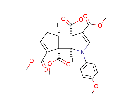 tetramethyl 1-(4-methoxyphenyl)-1,3a,3b,4,6a,6b-hexahydro-cis-syn-cis-cyclopenta<3,4>cyclobuta<1,2-b>pyrrole-3,3a,6,6a-tetracarboxylate