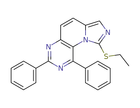 1-Ethylsulfanyl-7,9-diphenyl-2,6,8,9b-tetraaza-cyclopenta[a]naphthalene