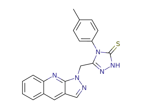 5-Pyrazolo[3,4-b]quinolin-1-ylmethyl-4-p-tolyl-2,4-dihydro-[1,2,4]triazole-3-thione