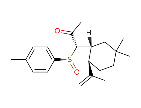(1R,2R,αS,Rs)-(-)-1-(5,5-dimethyl-2-isopropenylcyclohexyl)-1-p-toluenesulfinyl-2-propanone