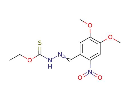 Molecular Structure of 74990-24-2 (4,5-dimethoxy-2-nitrobenzaldehyde ethoxy(thiocarbonyl)hydrazone)