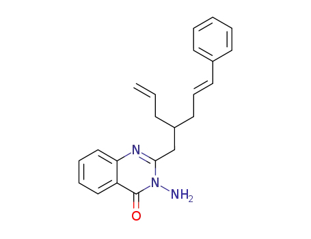 Molecular Structure of 101126-02-7 (4(3H)-Quinazolinone, 3-amino-2-[5-phenyl-2-(2-propenyl)-4-pentenyl]-,
(E)-)