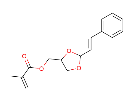 Molecular Structure of 78830-74-7 (2-styryl-4-methacryloyloxymethyl-1,3-dioxolane)
