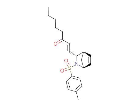 (1E)-1-<2-(p-tolylsulfonyl)-2-azabicyclo<2.2.1>hept-5-en-3-yl>-1-octen-3-one