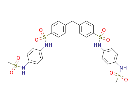 Molecular Structure of 106003-95-6 (Benzenesulfonamide,
4,4'-methylenebis[N-[4-[(methylsulfonyl)amino]phenyl]-)