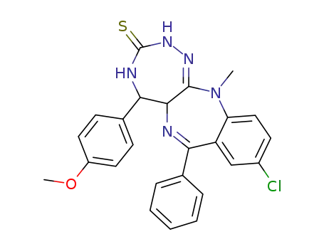 2-Chloro-10-(4-methoxy-phenyl)-5-methyl-12-phenyl-5,9,10,10a-tetrahydro-7H-5,6,7,9,11-pentaaza-benzo[b]heptalene-8-thione
