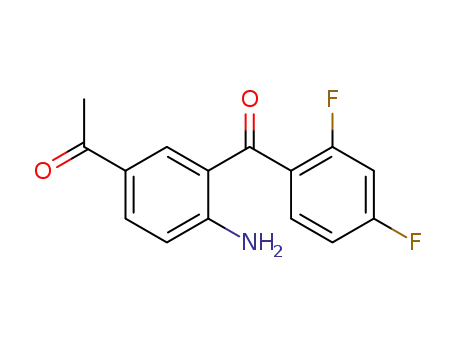 Molecular Structure of 119983-24-3 (1-[4-Amino-3-(2,4-difluoro-benzoyl)-phenyl]-ethanone)