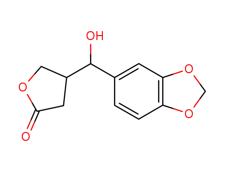 3-(1-(hydroxy)-1-(3,4-methylenedioxyphenyl)methyl)-4-butanolide