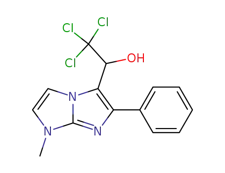 Molecular Structure of 74944-14-2 (2,2,2-Trichloro-1-(7-methyl-2-phenyl-7H-imidazo[1,2-a]imidazol-3-yl)-ethanol)