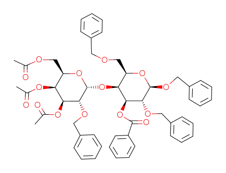 benzyl 3-O-benzoyl-2,6-di-O-benzyl-4-O-(3,4,6-tri-O-acetyl-2-O-benzyl-α-D-galactopyranosyl)-β-D-galactopyranoside