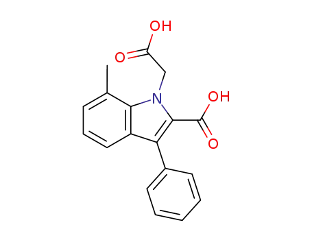 1H-Indole-1-acetic acid, 2-carboxy-7-methyl-3-phenyl-