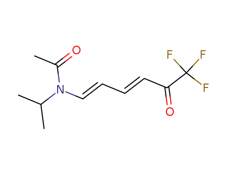 Molecular Structure of 104429-28-9 (N-Isopropyl-N-((1E,3E)-6,6,6-trifluoro-5-oxo-hexa-1,3-dienyl)-acetamide)