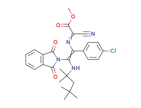 1-(methoxycarbonyl)-2-aza-1-cyano-3-(p-chlorophenyl)-4-phthalimido-4-(tert-octylamino)buta-1,3-diene