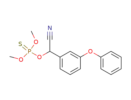 Molecular Structure of 138035-05-9 (Thiophosphoric acid O-[cyano-(3-phenoxy-phenyl)-methyl] ester O',O''-dimethyl ester)