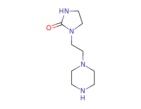 Molecular Structure of 104087-61-8 (2-Imidazolidinone, 1-[2-(1-piperazinyl)ethyl]-)