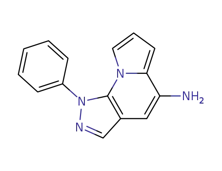 Molecular Structure of 123705-07-7 (1-phenyl-1H-pyrazolo[3,4-e]indolizin-5-amine)