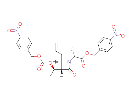 {(2R,3S)-2-Allyl-3-[(R)-1-(4-nitro-benzyloxycarbonyloxy)-ethyl]-4-oxo-azetidin-1-yl}-chloro-acetic acid 4-nitro-benzyl ester