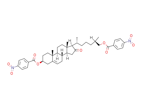 Molecular Structure of 113917-67-2 ((25S)-3,26-bis-p-nitrobenzoylcholest-5-en-16-one)