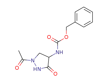 Carbamic acid, (1-acetyl-3-oxo-4-pyrazolidinyl)-, phenylmethyl ester