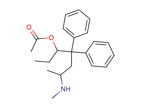 Molecular Structure of 43033-71-2 ((3S,6S)-6-(methylamino)-4,4-diphenylheptan-3-yl acetate)