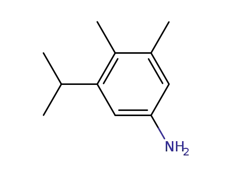 Molecular Structure of 96155-99-6 (4,5-Dimethyl-3-(1-methylethyl)benzenamine)