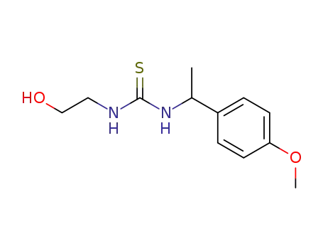 Molecular Structure of 74787-63-6 (Thiourea, N-(2-hydroxyethyl)-N'-[1-(4-methoxyphenyl)ethyl]-)