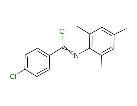 Molecular Structure of 121408-22-8 (Benzenecarboximidoyl chloride, 4-chloro-N-(2,4,6-trimethylphenyl)-)