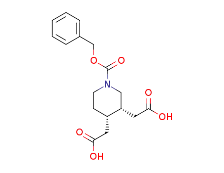 (3R,4S)-1-benzyloxycarbonyl-3,4-piperidine diacetic acid