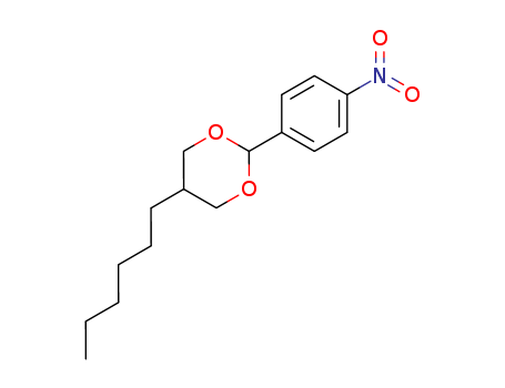 1,3-Dioxane,5-hexyl-2-(4-nitrophenyl)-, trans-