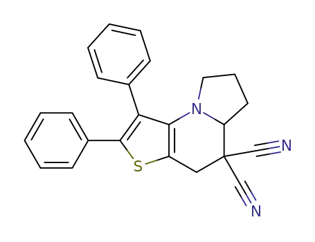 5a,6,7,8-tetrahydro-1,2-diphenylthieno<3,2-e>indolizine-5,5(4H)-dicarbonitrile