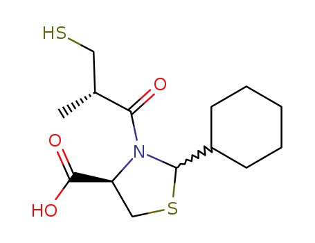 (R)-2-Cyclohexyl-3-((S)-3-mercapto-2-methyl-propionyl)-thiazolidine-4-carboxylic acid
