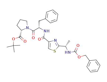(S)-1-((S)-2-{[2-((S)-1-Benzyloxycarbonylamino-ethyl)-thiazole-4-carbonyl]-amino}-3-phenyl-propionyl)-pyrrolidine-2-carboxylic acid tert-butyl ester