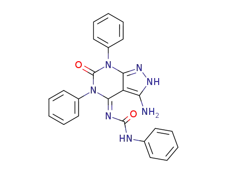1-(3-amino-5,7-diphenyl-2H,3aH,5H,7H,7aH-pyrazolo<3,4-d>pyrimidin-6-oxo-4-yliden)-3-phenyl-urea