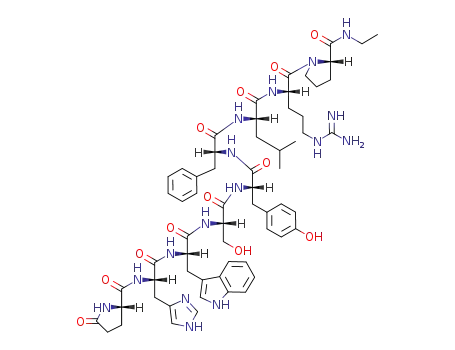 Molecular Structure of 57773-64-5 (DES-GLY10,[D-PHE6]-LH-RH ETHYLAMIDE)