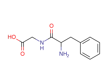 Molecular Structure of 6491-53-8 (2-[(2-amino-3-phenyl-propanoyl)amino]acetic acid)