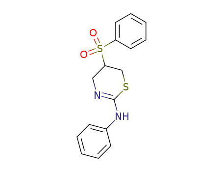 4H-1,3-Thiazin-2-amine, 5,6-dihydro-N-phenyl-5-(phenylsulfonyl)-