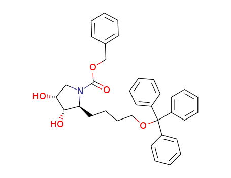 (2S,3S,4R)-3,4-Dihydroxy-2-(4-trityloxy-butyl)-pyrrolidine-1-carboxylic acid benzyl ester