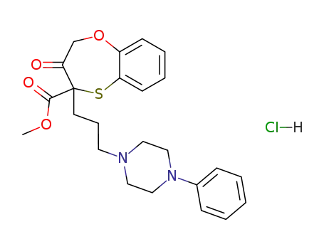 2H-1,5-Benzoxathiepin-4-carboxylic acid,
3,4-dihydro-3-oxo-4-[3-(4-phenyl-1-piperazinyl)propyl]-, methyl ester,
monohydrochloride