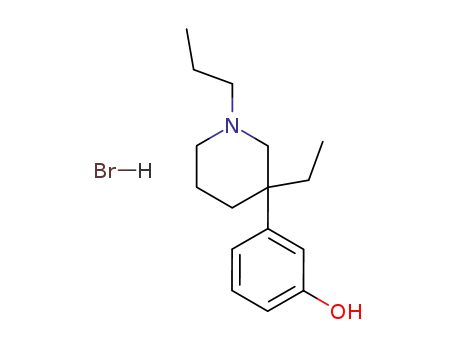 Molecular Structure of 126088-59-3 (3-Ethyl-3-(3-hydroxyphenyl)-1-propylpiperidine hydrobromide)