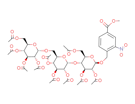 4-carboxymethyl-2-nitrobenzyl O-(2,3,4,6-tetra-O-acetyl-α-D-glucopyranosyl)-(1->6)-O-(2,3,4-tri-O-acetyl-α-D-glucopyranosyl)-(1->4)-2,3,6-tri-O-acetyl-β-D-glucopyranoside