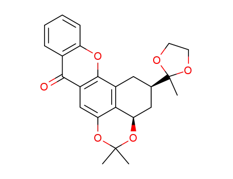 Ethylene Glycol Ketal of cis-3-Acetyl-4,5-dihydroxy-7-oxoxantho<2,3-f>tetralin 4,5-Acetonide