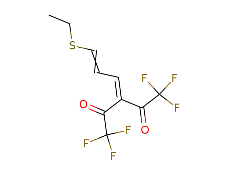 Molecular Structure of 132630-60-5 (1-ethylthio-4,4-bis(trifluoroacetyl)-1,3-butadiene)