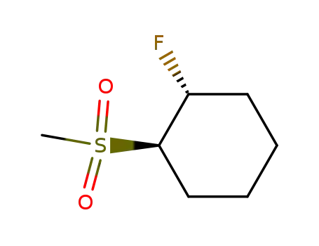 Molecular Structure of 130925-42-7 (trans-1-Fluoro-2-methylsulfonylcyclohexane)