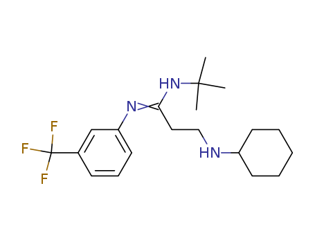 Propanimidamide,3-(cyclohexylamino)-N-(1,1-dimethylethyl)-N'-[3-(trifluoromethyl)phenyl]- cas  80281-71-6